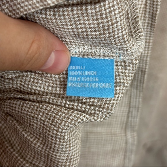 J. McLaughlin Maryann 100% Linen A Line Pintuck Dress Tan Size XL - Picture 8 of 9